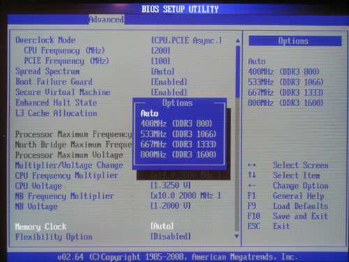  ASRock M3A790GXH/128M частота памяти 