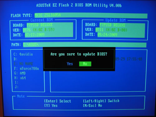  ASUS P7P55D Deluxe EZ Flash 2 