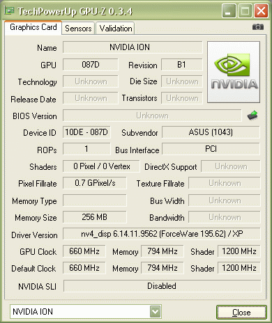  ASUS AT3N7A-I разгон видеоядра 