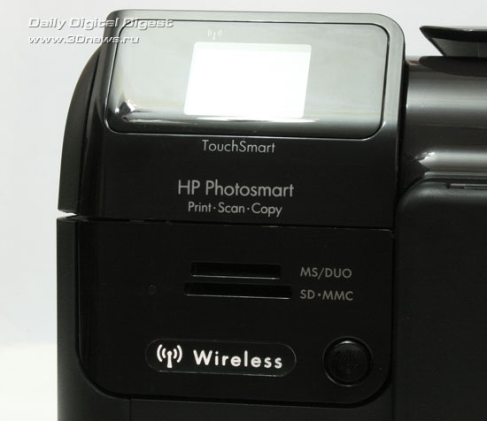 HP Photosmart Wireless b109q. Дисплей и устройство чтения карт памяти 