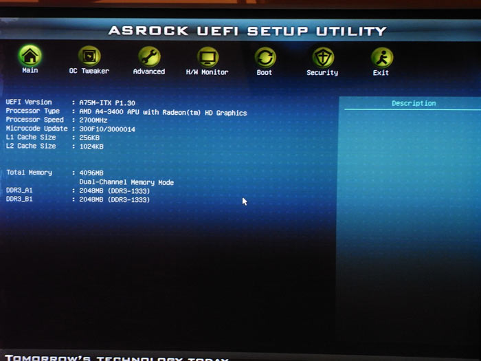  ASRock A75M-ITX BIOS 