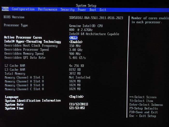  Intel DX58SO BIOS 