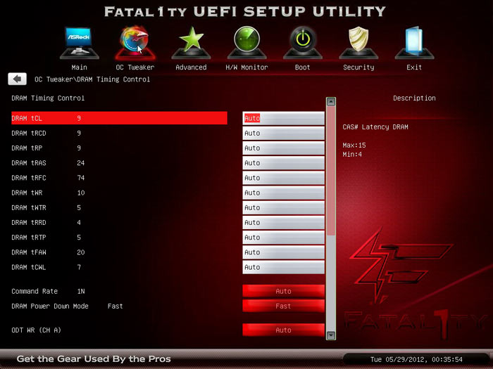  ASRock Fatal1ty X79 Professional настройки памяти 1 