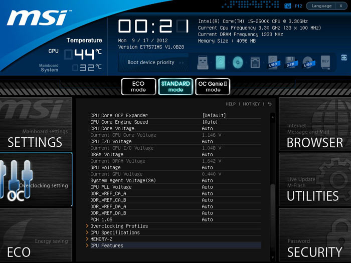  MSI Z77A-GD80 настройки разгона 2 