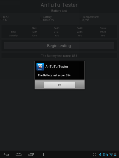  Результаты теста AnTuTu Battery Tester 