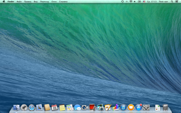  Рабочий стол Apple OS X Mavericks 10.9 