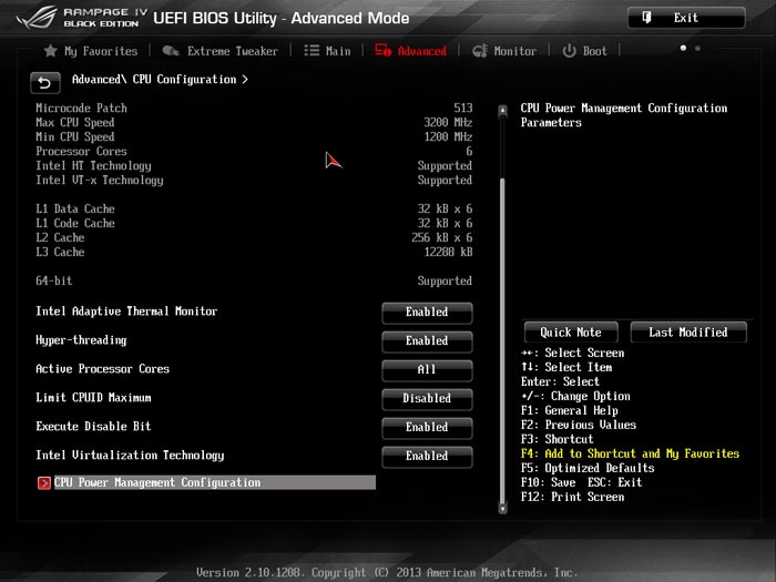  ASUS Rampage IV Black Edition настройки процессора 1 