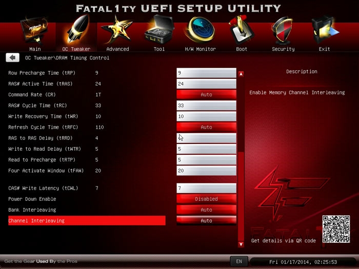  ASRock Fatal1ty 990FX Killer  настройки памяти 2 