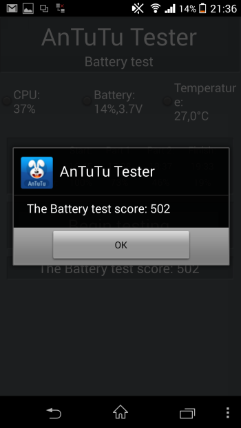  AnTuTu Battery Test: Sony Xperia Z1 results 