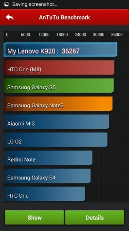  Lenovo Vibe Z2 Pro (K920): AnTuTu benchmark results 