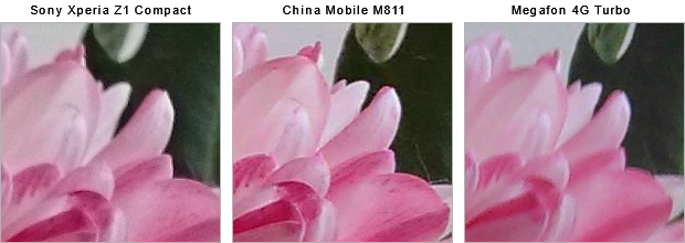  Sony Xperia Z1 Compact vs China Mobile M811 vs Megafon 4G Turbo, camera test picture 3, 100% crop 