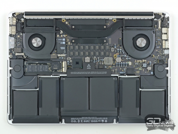 Внутренности Apple MacBook Pro with Retina display 15 