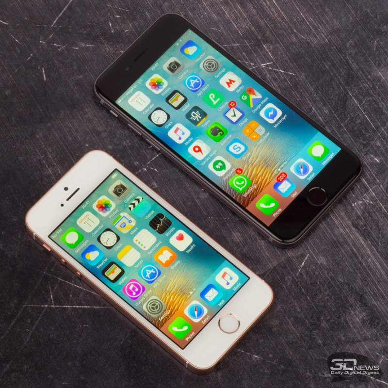  iPhone SE и iPhone 6 