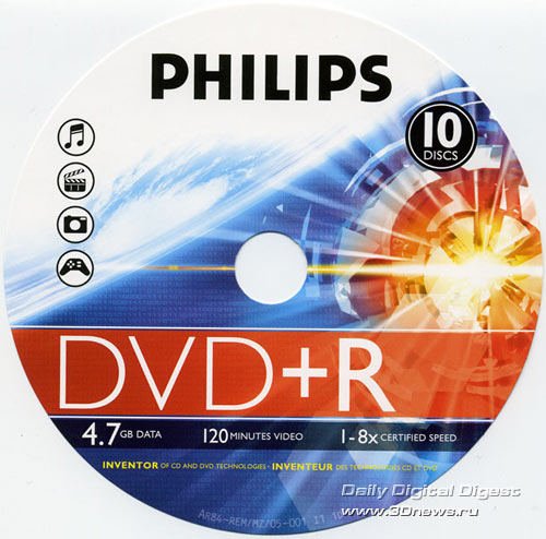  Philips DVD+R 8x 