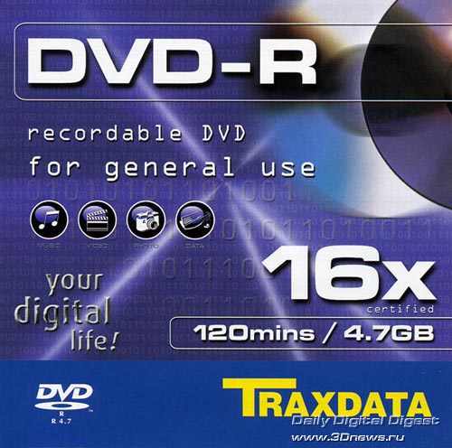  TRAXDATA DVD-R 16x 
