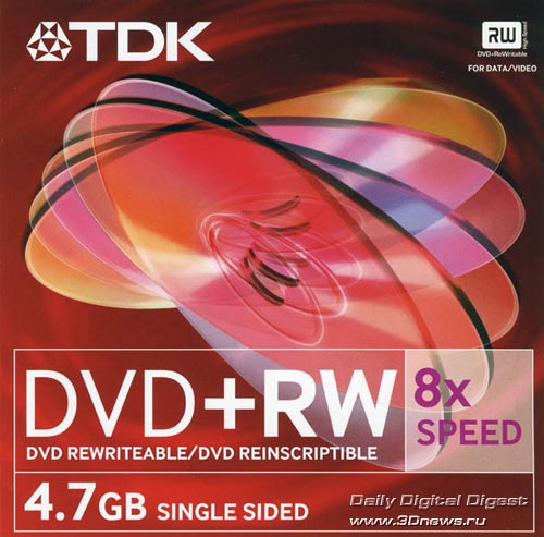  TDK DVD+RW 8x 