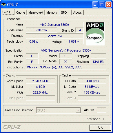  Sempron 3300+ 