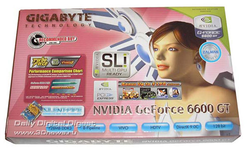  GigaByte GeForce 6600GT SILENT-PIPE 128 Мб 