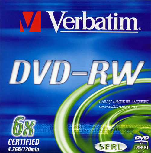  Verbatim DVD-RW 6x box 